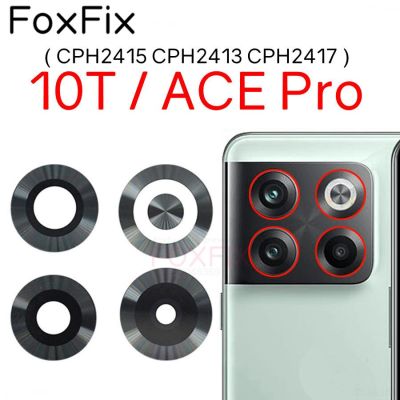 กระจกกล้องถ่ายรูป Foxfix สำหรับ Oneplus 10T ที่เปลี่ยนฝาครอบกระจกกล้องถ่ายรูปด้านหลังพร้อมกาวสติกเกอร์เอซโปร CPH2413 CPH2415
