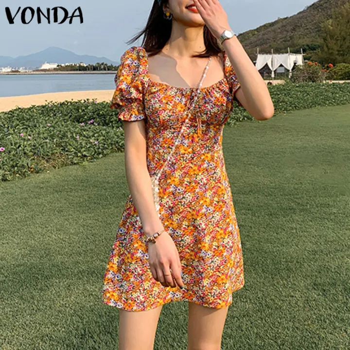 VONDA Womens Short Sleeve Printed ...