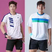 ☫☃YONXE Yonex ชุดแบดมินตันกีฬา,เสื้อผ้าเทนนิสลำลองสำหรับสำหรับทั้งหญิงและชายแห้งเร็วออกแบบได้ตามต้องการ