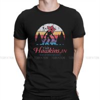 Visit Hawkins Distressed Demogorgon Stranger Things O Neck Tshirt The Gooines Mikey Walsh Film Fabric T Shirt ManS Clothes