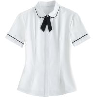 White short-sleeved shirt female professional attire 2023 summer new receptionist tooling suit dress uniform white shirt