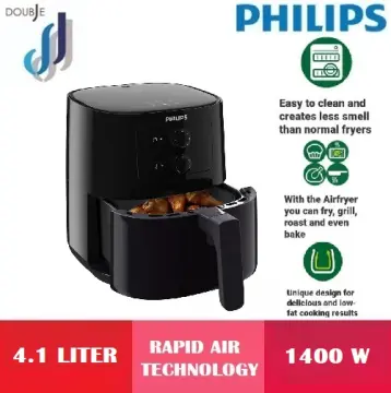 Philips 3000 Series Essential Air Fryer, 4.1 Liter, 1400 Watt, White -  HD9200/20 ( International Warranty )