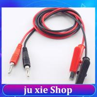 JuXie store 1M 4mm Banana Plug to Alligator Clip Test Cable Wire for Probe Multimeter Double End Crocodile Electric DIY