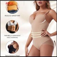 ANQII กับถ้วย Bodysuit shapewear การควบคุมหน้าท้อง ไร้รอยต่อไร้รอยต่อ เทรนเนอร์เอว รัดกระชับหลังคลอด ลดขนาดลง ชุดกระชับสัดส่วน สำหรับผู้หญิง