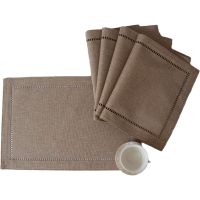 Eogoe Hollow Out Placemats &amp; Coasters Dining Table Plate Mat Household Solid Color Napkin Double-layer Thickened Dining Mat Imitation