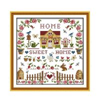 ❀ Sweet Home cross stitch kit 14ct 11ct count print canvas stitches embroidery DIY handmade needlework plus