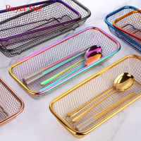 Multifunctional Stainless Steel Spoon Fork Chopstick Drain Basket Tableware Storage Holder Drying Rack Kitchen Tools Organizer