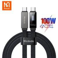 จอแสดงผลแอลอีดี Mcdodo 100W USB C ถึง Type-C สายเคเบิลสำหรับ Macbook Air iPad Pro 5A สายซิงค์ข้อมูลสายชาร์จอย่างรวดเร็วสายชาร์จสำหรับซัมซุง Huawei POCO Xiaomi