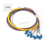 1.5m LC Fasciculation Tail Fiber 12-Core Single-Mode Single-Core Pigtail LC Small Square Head Fiber Optic Fiber