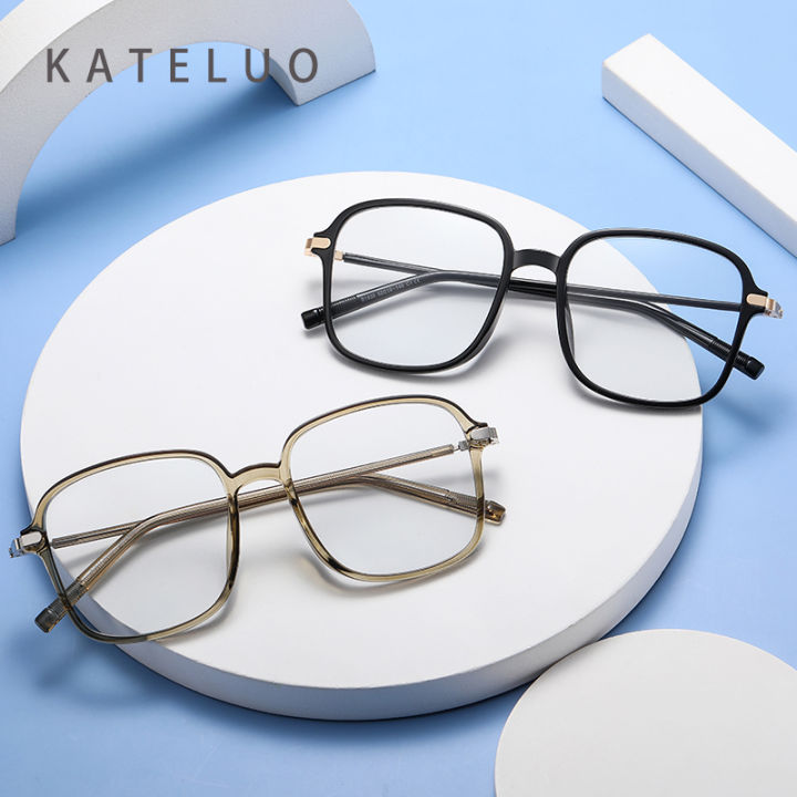 kateluo-แว่นตาป้องกันแสงสีฟ้าน้ำหนักเบาอเนกประสงค์-สำหรับทั้งหญิงและชายแว่นสายตาสั้นกรอบแว่นตายี่ห้อ-tr-เลนส์แบนสำหรับผู้หญิง-b1833