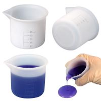 ◈ 30/50ml Silicone Measuring Cup Transparent With Scale Food-Grade Separating Cups DIY Cake Epoxy Resin Jewelry Making Tools