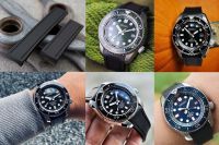 สายนาฬิกา Crafter Blue CB03 Strap Black Color for Seiko MM300,SBDX001,SBDX003,SBDX005,SBDX017,SPB077,SPB079,SPB087J