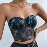 2022 New Sleeveless Off Shoulder Corset Tube Tops Fashion Sexy Crop Tops Vest Female Lace Underwear Bustier Top Club Outfits