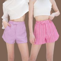 Wclothes Gracia Shorts ผ้า limited กางเกงขาสั้นเอวสูง ตะขอข้าง ผ้าทวีต มีซับในทั้งตัว ใส่สบาย พรางหุ่นดีมาก