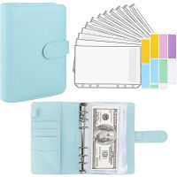 tr1 Shop A6 PU Leather Notebook Binder Budget Planner Organizer Cover Pockets Sheets Cash Envelope Wallet