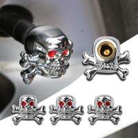 4PCS Dustproof Skull Tire Air Valve Stem Caps for Car Truck Bike Tire Valve Stems Cap Automobiles Wheel Rims Decoration