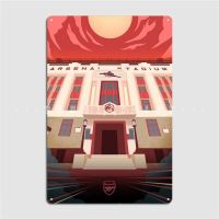 ป้ายโลหะภายนอก Highbury สร้างงานปาร์ตี้แผ่นโลหะประดับผนังคลับโปสเตอร์ดีบุกบาร์