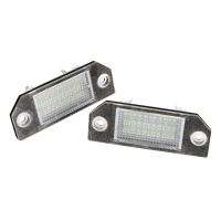 【CW】6W 2PCS Number Plate Lamp DC12V For Ford Focus C-MAX MK2 03-08 24 LED White Light Car License Plate Lights No Error