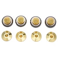 Speaker Spike Golden Stand Feet Cone Base Pads Stick-on Shockproof Mat Turntable Isolation Subwoofer CD Audio Amplifier with Double-sided Adhesive 4pcs