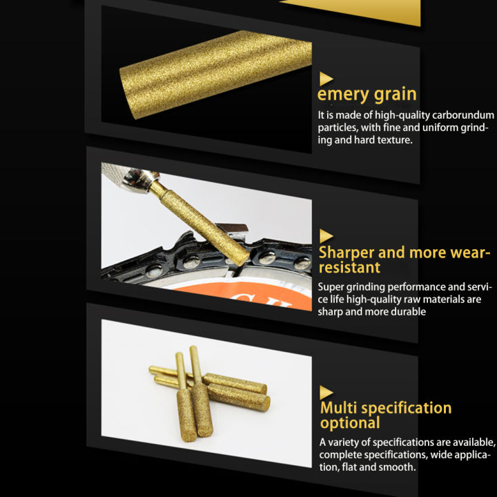 hot-15ชิ้นตะไบหินเพชรเคลือบทรงกระบอก-burr-chainsaw-sharpener-gold