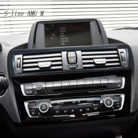 Carbon fiber Car Styling Front Center Air Outlet Vent Outlet Frame Cover Stickers Trim for BMW 1 Series F20 F21 Auto Accessories