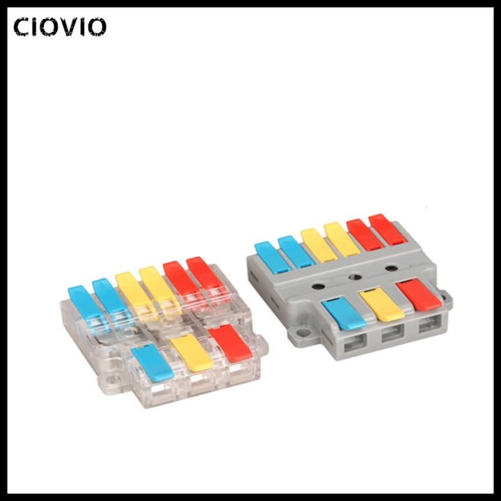 10pcs-3-in-6-out-connector-quick-connector-wire-splitter-and-wire-terminal-push-type-wiring-artifact