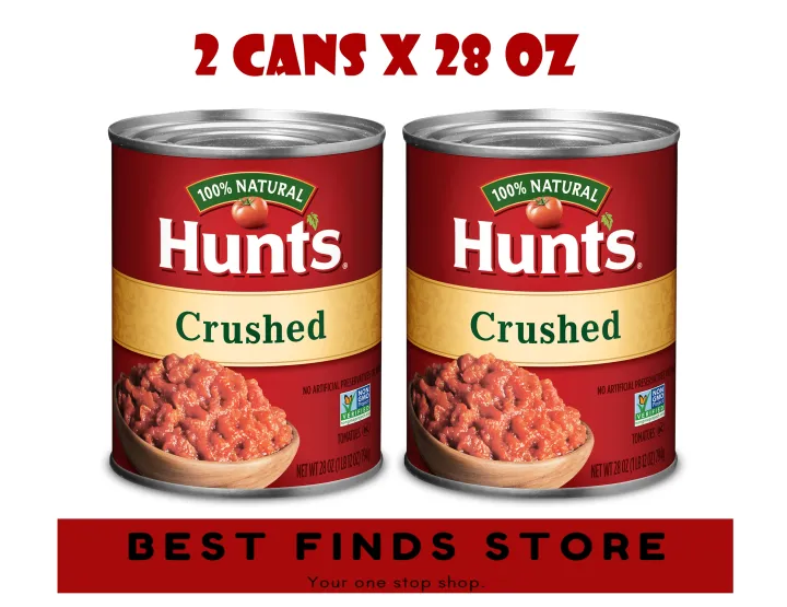Hunt's Crushed Tomatoes, 100 Natural Tomatoes, 28 Oz Pack of 2