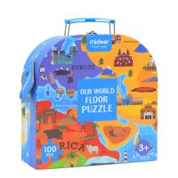 SKDK World Map Jigsaw Puzzle Kids Educational Toys Culture Geography Recognition Toy Gift 100PCS/Set1【cod】