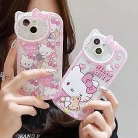 เคสโทรศัพท์มือถือลาย BGF Sanrio Kitty น่ารักสำหรับ iPhone 14 13 11 XR MAX 7 8 Plus Y2K เด็กสาวเคสใส