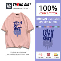 พร้อมส่ง?เสื้อยืด oversize cotton 100 เสื้อยืดคอกลม มี9สี M-3XL