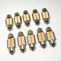 10ชิ้นไฟรถ31มม. 36มม. 39มม. 42มม. หลอดไฟ LED C5W สว่างมาก4014 SMD Canbus แต่งรถไฟภายในรถไฟอ่านหนังสือ12V