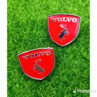 โลโก้ VOLVO กวางสีแดง (1คู่)กว้าง4.0cm สูง3.5cm