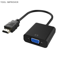 TOOL IMPROVER 1PC HDMI MALE 1080P ไปยัง VGA FEMALE Video Cable ADAPTER Adapter สำหรับ HDTV PC