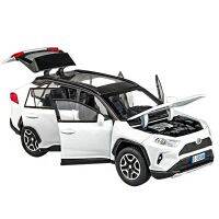 รถ Diecast Toyotas City Suv หุ่นโลหะ RAV4พร้อมเสียงเบาดึงกลับรถคอลเลกชั่นของเล่นอัลลอยสำหรับเป็นของขวัญ