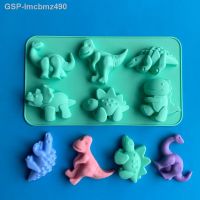 เบเกอรี่ Diy 6 Buracos Dinossauro Molde Silicone Doces ช็อกโกแลตโบโลฟองดอง Vela Sabão Artesanato Moldes Cozimento Diy Decorão Do