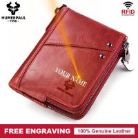 ZZOOI Short Wallet High Quality Genuine Leather Women Purse Card Holder Small Hasp Zipper Coin Pocket Vintage Clutch Money Bag For Men