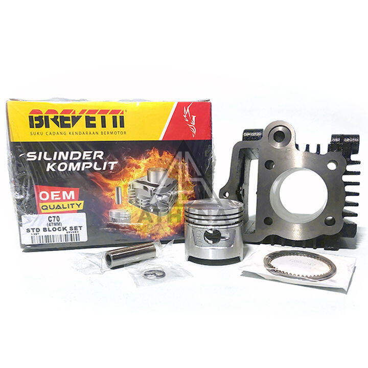 Silinder Blok Seher Set Piston Kit Honda C Cylinder Block Ori Merek Brevetti Lazada Indonesia