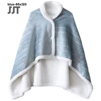 [Flannel double leg cover small blanket autumn winter office student nap shawl blanket wearable cape shawl,JJT shawl thicker thick cashmere shawl korean scarf Pure color shawl, good condition. Multi-function is thicker. blanket office nap blanket portable shawl lazy blanket flannel blanket shawl shawl,]