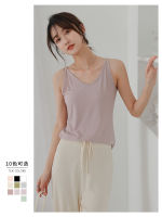 Ice Silk Japanese French Style Small Spaghetti-Strap Camisole Top Womens Summer Outerwear Suit Inner Match Sleeveless Knitted Bottoming Hot Girl