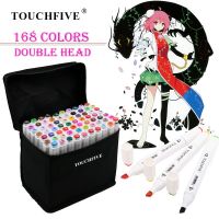 【คุณภาพสูง】Touchfive ปากกามาร์กเกอร์ สำหรับวาดภาพร่างภาพศิลปะ 168 สี
