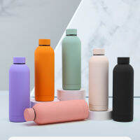 500700Ml 1 Pcs กีฬากลางแจ้งรถแบบพกพาสแตนเลสขนาดเล็กถ้วยมินิกีฬากาต้มน้ำ Frosted Thermos ขวดกาต้มน้ำ