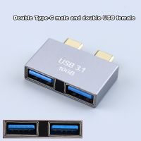 USB C to Double USB 3.1 Cable Adapter Type C male to Dual TypeC female USB Hub Type-C Charging Port Converter for Macbook Laptop