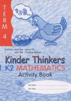 แบบฝึกหัเคณิตศาสตร์ภาษาอังกฤษอนุบาล Kinder Thinkers K2 Mathematics Term 4 Activity Book