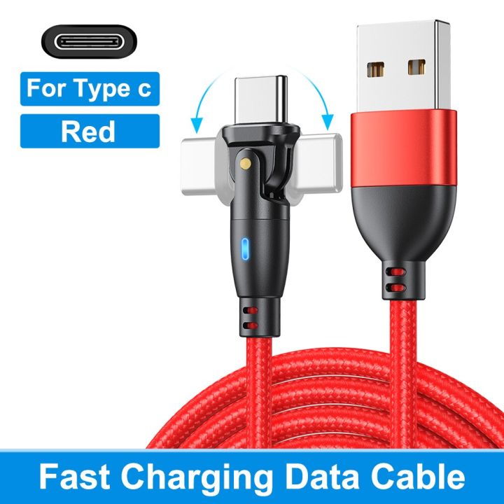 aufu-3a-usb-type-c-cable-mobile-phone-fast-charging-data-cord-for-samsung-s22-xiaomi-poco-oneplus-realme-180-degree-cable-3m-2m-docks-hargers-docks-ch