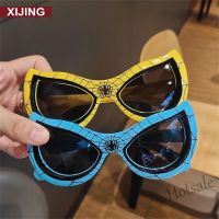 【hot sale】☞✈ D03 XJ-Childrens Sunglasses New Anti-UV Kids Sunglasses Fashion Baby Cartoon Personality Style Spider