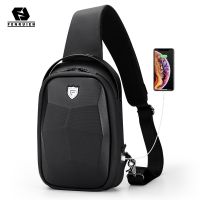 Fenruien 2021 New Creative Crossbody Bag For Men Waterproof Anti-theft Mens Shoulder Bag Multifunction USB Charging Chest Bags