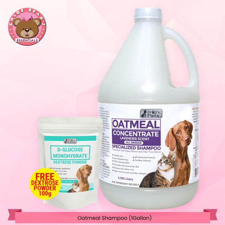 CHLOEBEAR 1 Gallon Prolific Tails Oatmeal Concentrate Specialized Shampoo with Neem Extract and