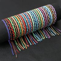 Multi Color Waterproof Wax Thread Braided Bracelets For Women Men Tibetan Buddha Lucky Bracelet Couple Bangle Friendship Jewelry Charms and Charm Brac