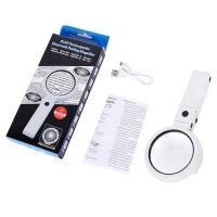 5X 11X Handheld Folding Lamp Loupe Magnifier Reading Portable with 8 LED Lights U50A