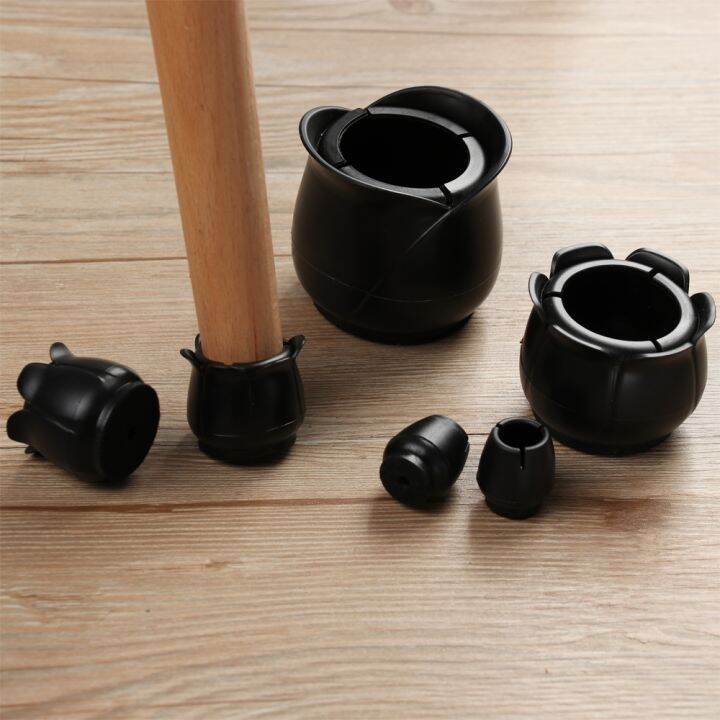 4Pcs Rubber Chair Leg Tips Caps Furniture Foot Table End Cap Covers Floor Protector for Indoor